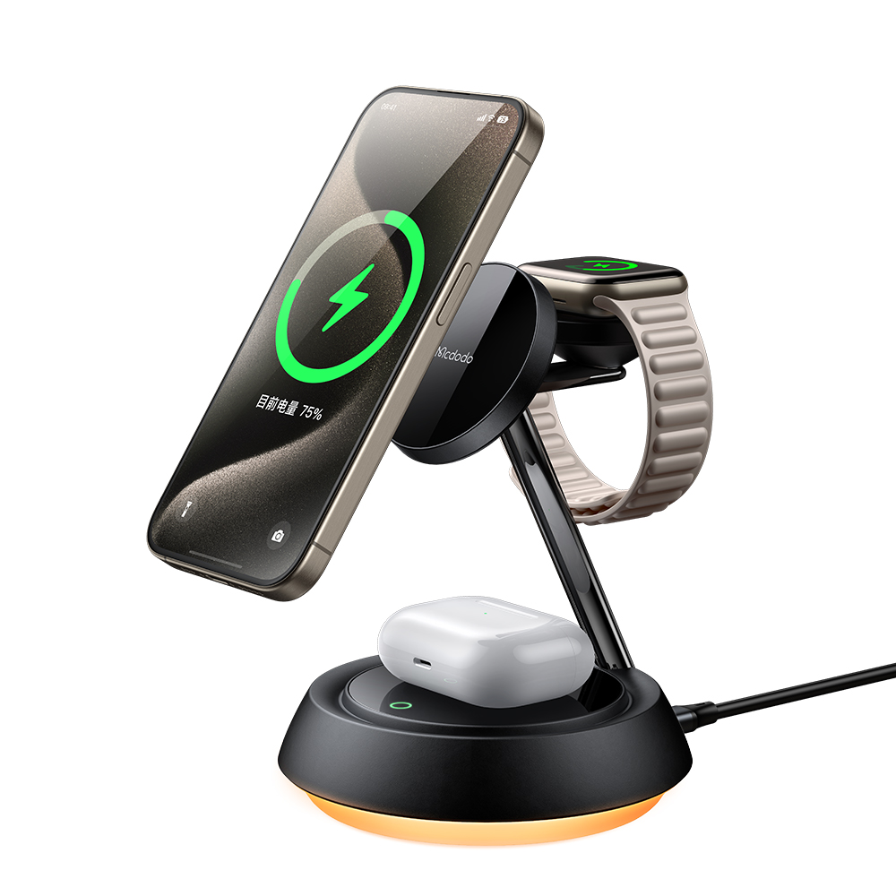Mcdodo Ti Series 3 in 1 15W Night Light Magnetic Wireless Charging Station