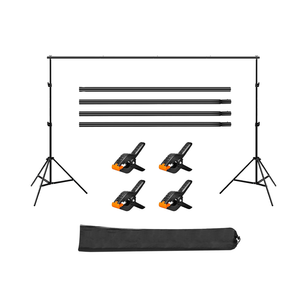 PULUZ 2 x 3m Photo Studio Background Support Stand Backdrop Crossbar Bracket