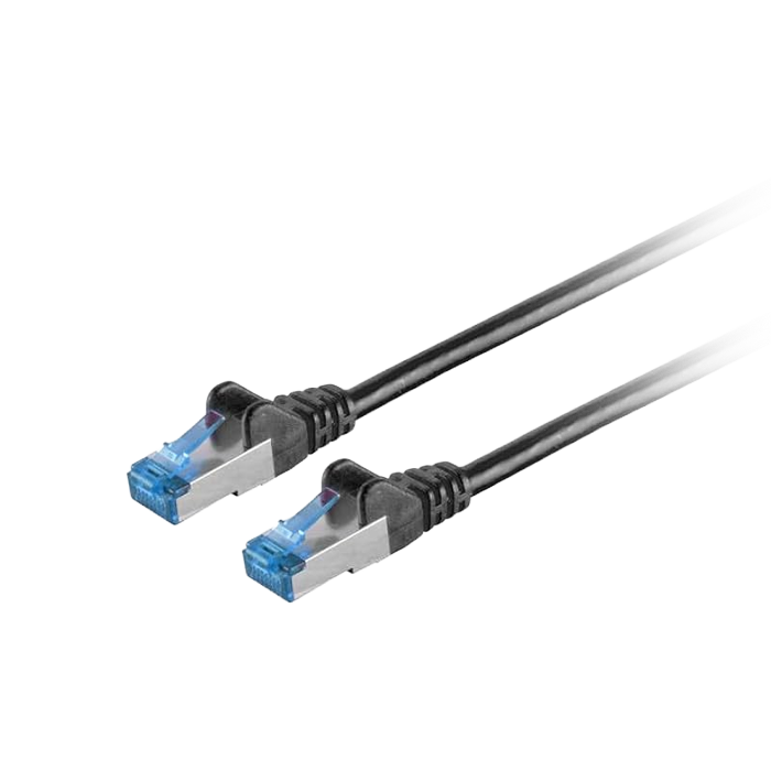S-Conn Patch Cable Cat6a S/FTP 0.25m black