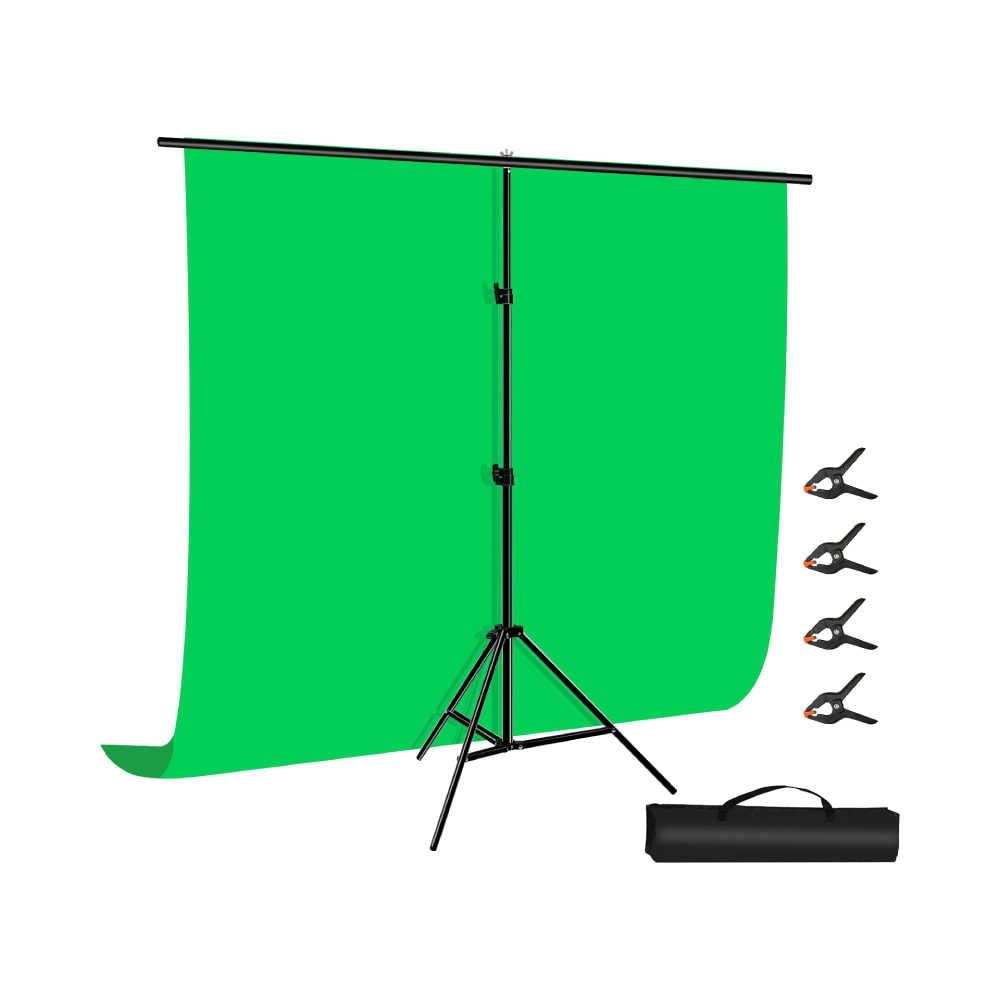 PULUZ 2x2m T-Shape Photo Studio Background Support Stand Backdrop Crossbar Bracket Kit